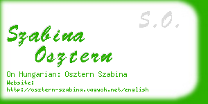 szabina osztern business card